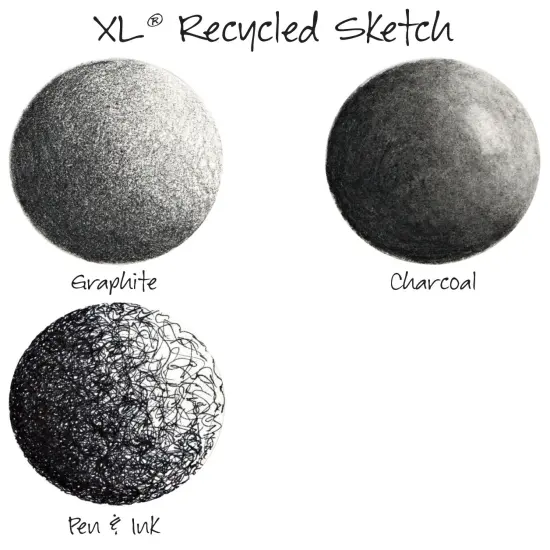 Canson XL Recycled Side Spiral Sketch Paper Pad 9"X12"-100 Sheets {2}