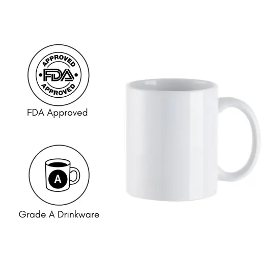 11oz White Ceramic Sublimation Mugs - 6 Pack {3}