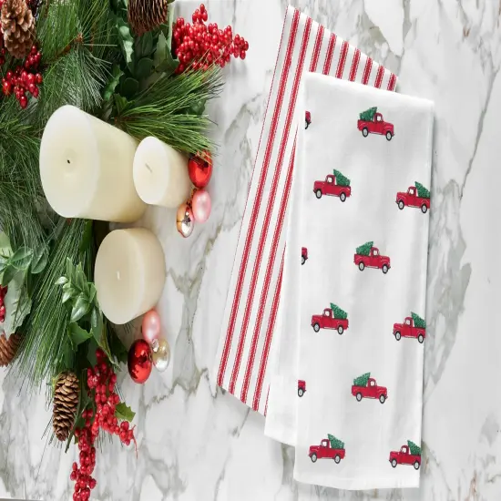 Red Truck Printed Flour Sack Kitchen Towel Dishtowel {4}