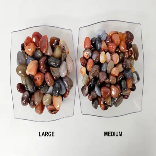 Assorted Tumbled Agate Stones - Bulk Tumbled Crystals {4}