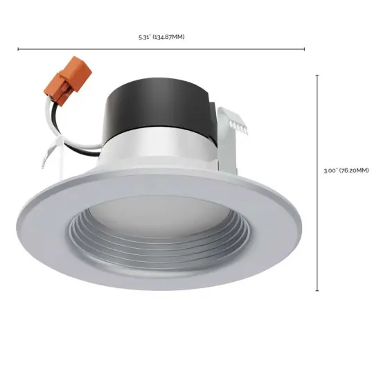 Satco 4 in 7w LED Downlight Retrofit Brushed Nickel Finish Tunable 120v Dimmable White {5}