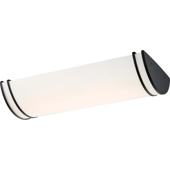 Glamour LED 25 in. Linear Flush Mount Fixture Black Finish {1}