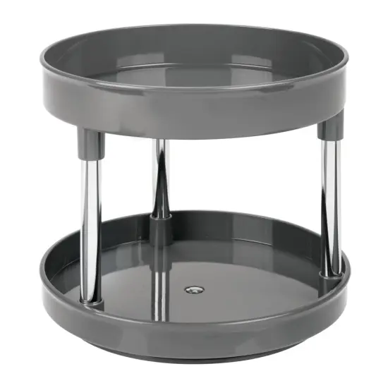 mDesign 2-Tier Lazy Susan for Bathroom Cabinets {5}