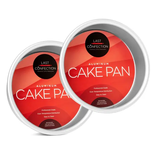 Last Confection Aluminum 2-Piece Round Cake Pan Sets - Professional Bakeware {7}