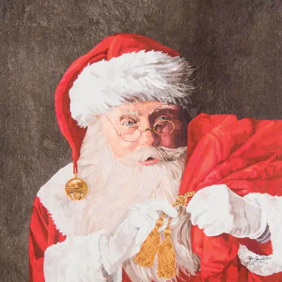 27" x 18" Printed Santa Claus & Toys Christmas Holiday Machine Washable Cotton Kitchen Dish Towel Decor Decoration {4}