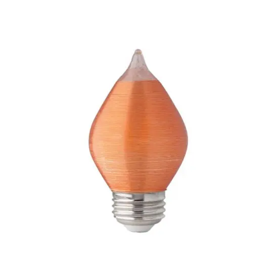Satco S22712 4w C15 LED Satin Spun Amber 120v 240lm Medium Base 2100k bulb {1}