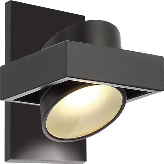 Hawk 1-Light Wall Sconce Vanity & Wall Light Fixture in Textured Black Finish {1}