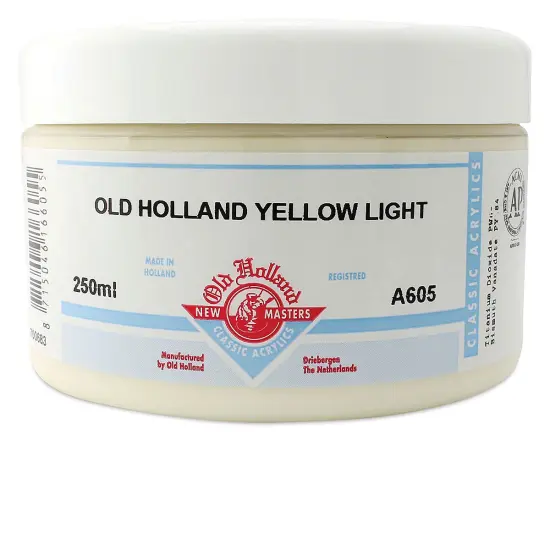 Old Holland New Masters Classic Acrylics - Old Holland Yellow Light, 250 ml jar {2}
