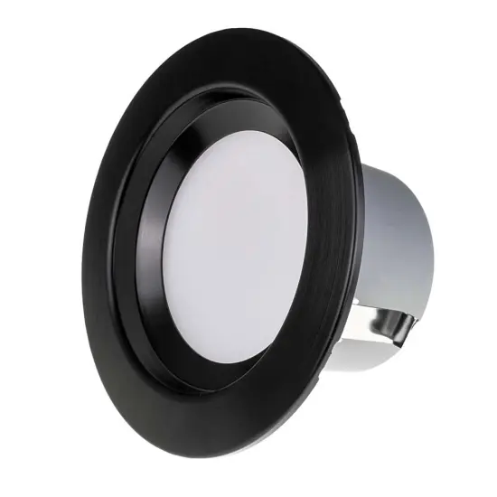 NICOR 4in. LED Downlight 644Lm 2700K in Black Round Recessed Light {2}