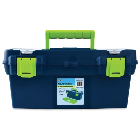 Artist Select Plastic Box - Blue/Green Trim, 16"L x 8"H x 7.25"W {2}