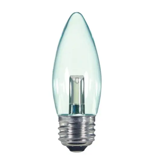 Satco 1.4W 2700K ETC E26 Base Candelabra Torpedo LED Light Bulb {1}