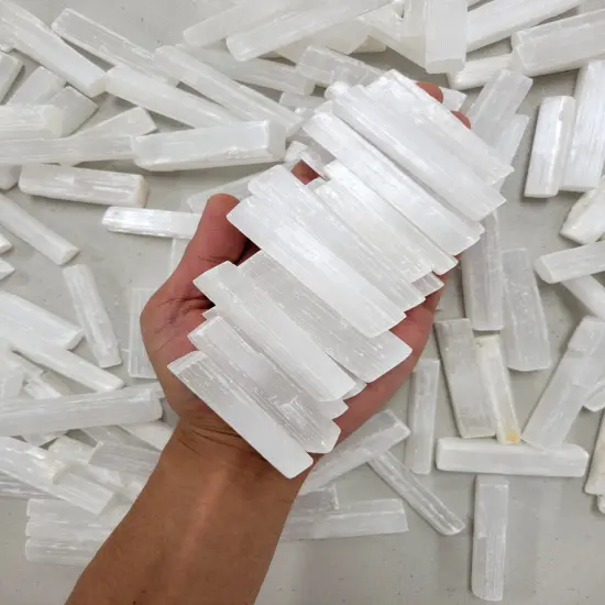 Mixed Size Mini Selenite Sticks Pack {4}