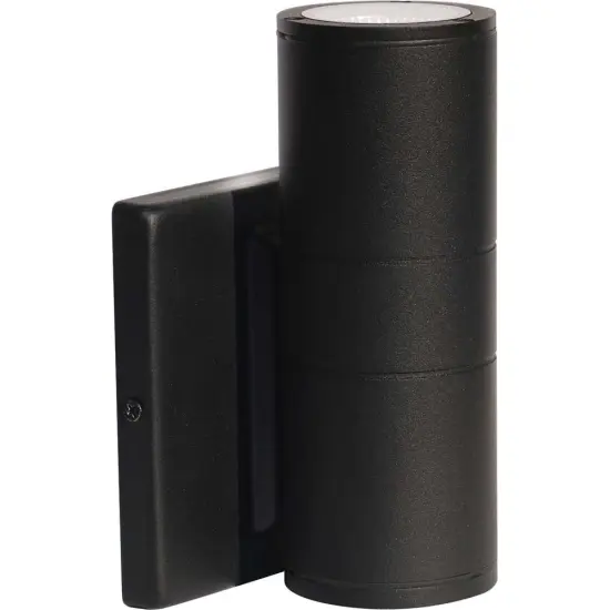 Nuvo 1-Light 10w Outdoor LED Wall Light Small Up or Down Sconce in Black Finish warm-white {1}