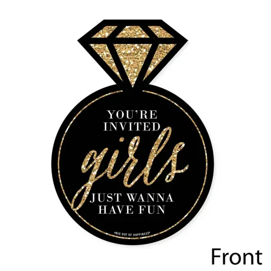 Big Dot of Happiness Girls Night Out - Shaped Fill-in Invitations - Bachelorette Party Invitation Cards with Envelopes - Set of 12 {4}