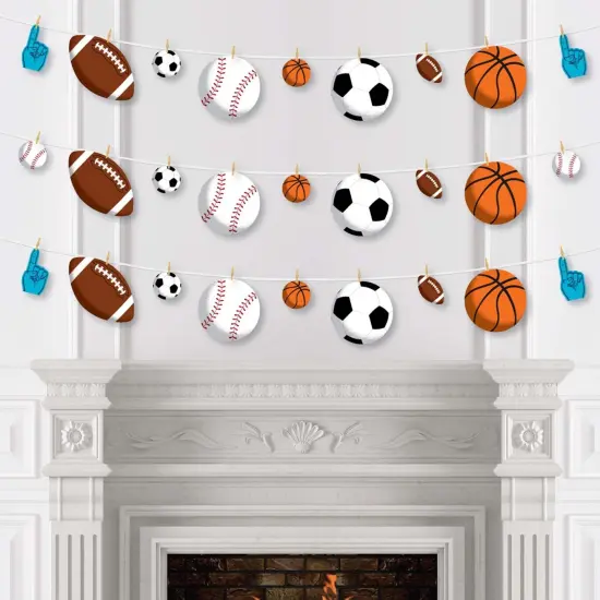 Big Dot of Happiness Go, Fight, Win - Sports - Baby Shower or Birthday Party DIY Decorations - Clothespin Garland Banner - 44 Pieces {4}