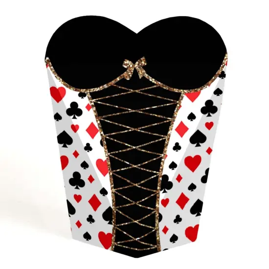 Big Dot of Happiness Las Vegas - Casino Party Favors - Gift Heart Shaped Favor Boxes for Women - Set of 12 {1}