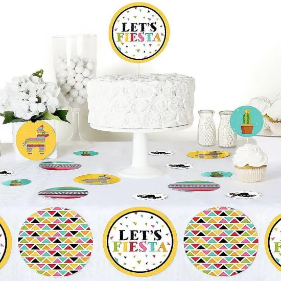 Big Dot of Happiness Let's Fiesta - Fiesta Party Giant Circle Confetti - Party Decorations - Large Confetti 27 Count {6}