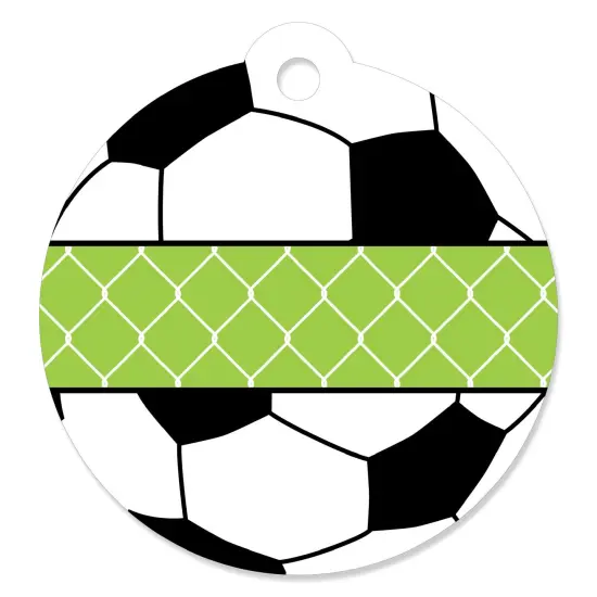 Big Dot of Happiness Goaaal - Soccer - Baby Shower or Birthday Party Favor Gift Tags (Set of 20) {1}