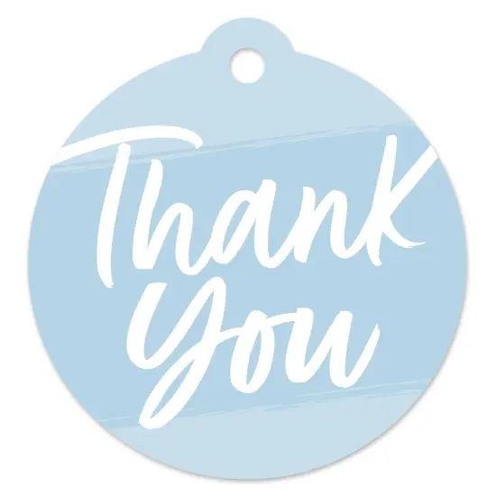 Big Dot of Happiness Dusty Blue Elegantly Simple - Guest Party Favor Gift Tags (Set of 20) {1}