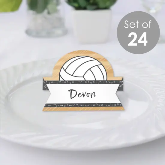 Big Dot of Happiness Bump, Set, Spike - Volleyball - Baby Shower or Birthday Party Tent Buffet Card - Table Setting Name Place Cards - Set of 24 {3}