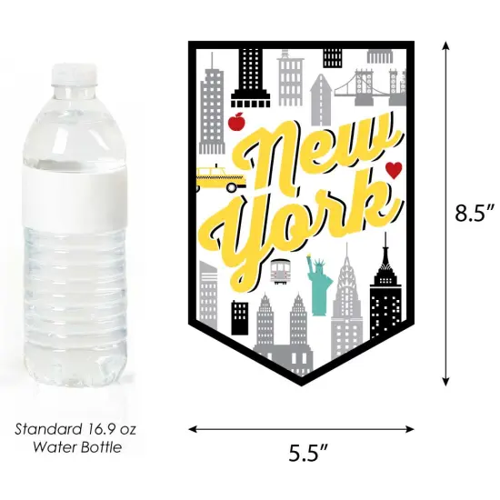 Big Dot of Happiness NYC Cityscape - New York City Birthday Party Bunting Banner - Birthday Party Decorations - Happy Birthday {3}