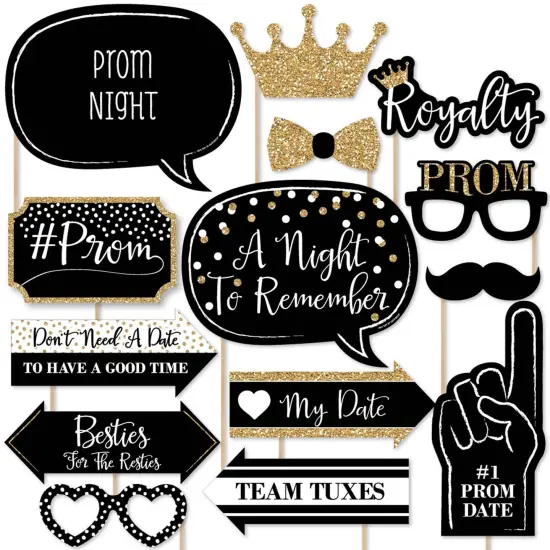 Big Dot of Happiness Prom - Prom Night Photo Booth Props Kit - 20 Count {1}