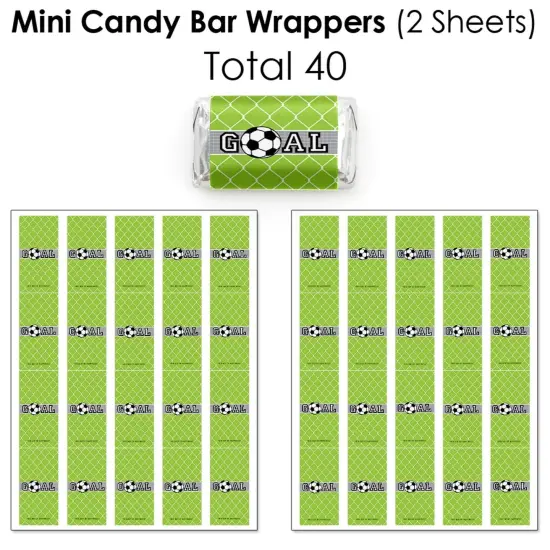 Big Dot of Happiness Goaaal - Soccer - Baby Shower or Birthday Party Candy Favor Sticker Kit - 304 Pieces {4}