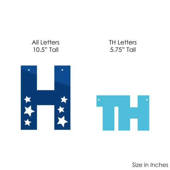 Big Dot of Happiness Firecracker 4th of July - Party Decor Happy 4th of July - Outdoor Letter Banner {7}