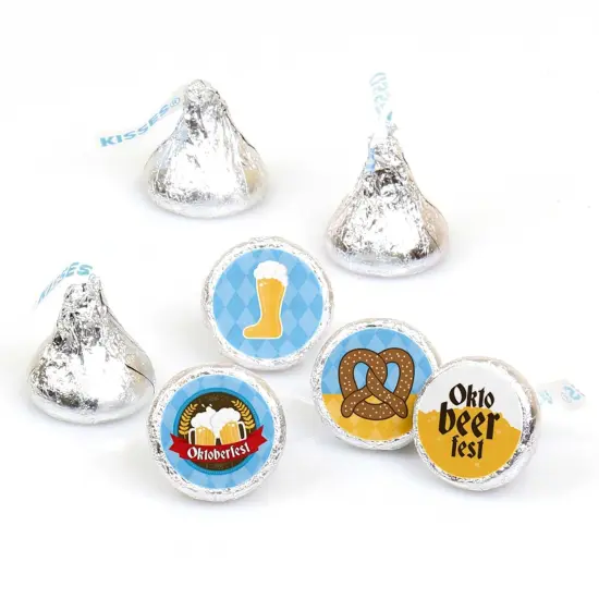 Big Dot of Happiness Oktoberfest - Beer Festival Round Candy Sticker Favors - Labels Fits Chocolate Candy (1 sheet of 108) {1}