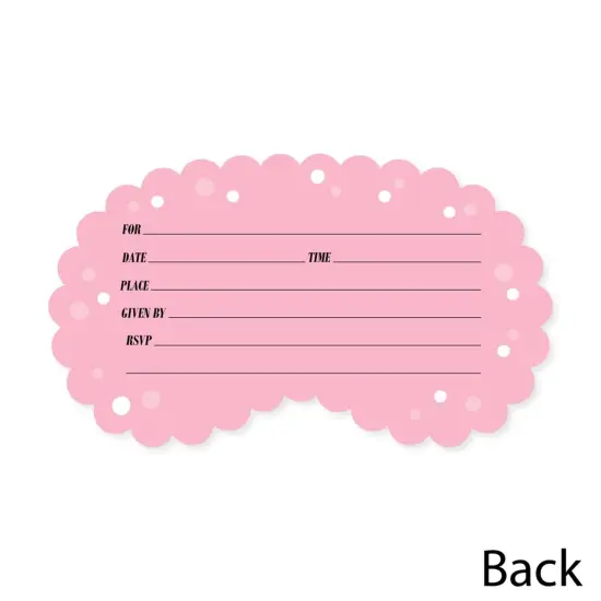 Big Dot of Happiness Spa Day - Shaped Fill-In Invitations - Girls Makeup Party Invitation Cards with Envelopes - Set of 12 {6}