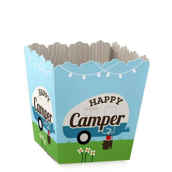 Big Dot of Happiness Happy Camper - Party Mini Favor Boxes - Camping Baby Shower or Birthday Party Treat Candy Boxes - Set of 12 {1}