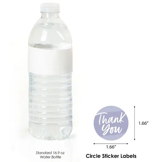 Big Dot of Happiness Purple Elegantly Simple - Guest Party Favors Circle Sticker Labels - 24 Count {4}