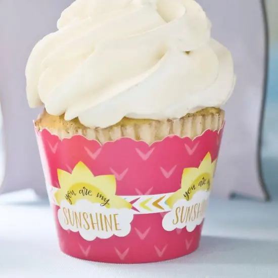 Big Dot of Happiness You Are My Sunshine - Baby Shower or Birthday Party Decorations - Party Cupcake Wrappers - Set of 12 {6}