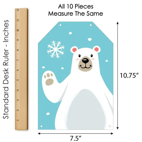 Big Dot of Happiness Arctic Polar Animals - Hanging Vertical Paper Door Banners - Winter Baby Shower Birthday Party Wall Decor Kit - Indoor Door Decor {7}