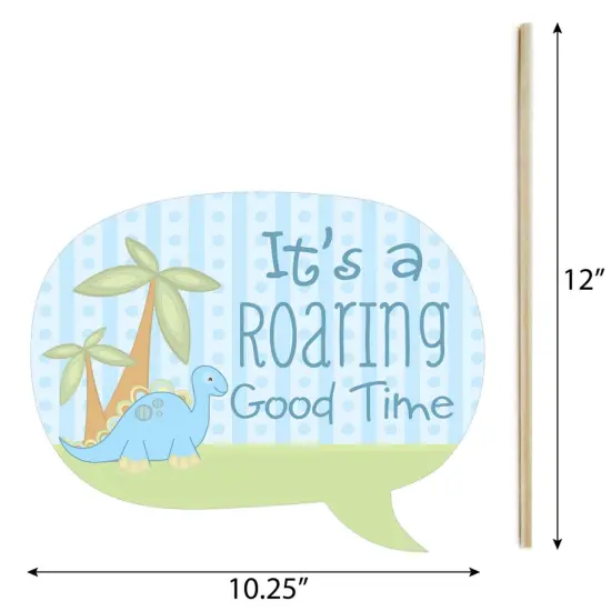 Big Dot of Happiness Funny Baby Boy Dinosaur - Baby Shower or Birthday Party Photo Booth Props Kit - 10 Piece {6}