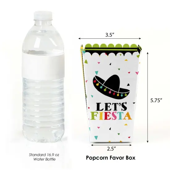 Big Dot of Happiness Let's Fiesta - Fiesta Party Favor Popcorn Treat Boxes - Set of 12 {3}