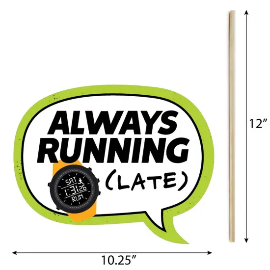 Big Dot of Happiness Funny Set the Pace - Running - Track, Cross Country or Marathon Party Photo Booth Props Kit - 10 Piece {6}