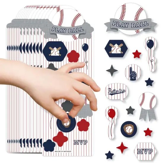 Big Dot of Happiness Batter Up - Baseball - Birthday Party Favor Kids Stickers - 16 Sheets - 256 Stickers {1}