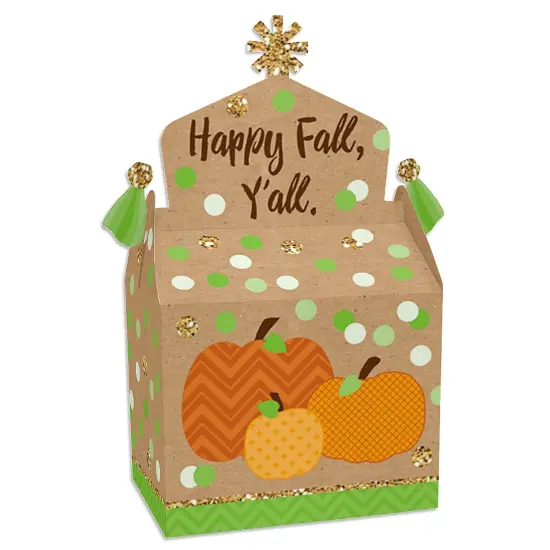 Big Dot of Happiness Pumpkin Patch - Treat Box Party Favors - Fall, Halloween or Thanksgiving Party Goodie Gable Boxes - Set of 12 {1}