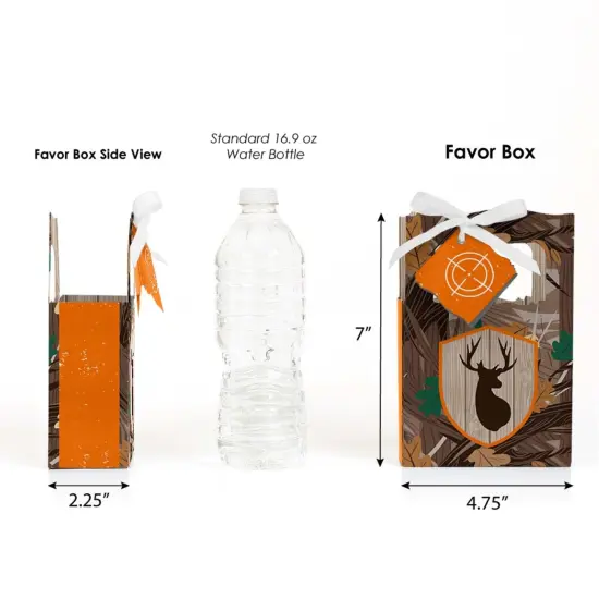 Big Dot of Happiness Gone Hunting - Deer Hunting Camo Baby Shower or Birthday Party Favor Boxes - Set of 12 {3}