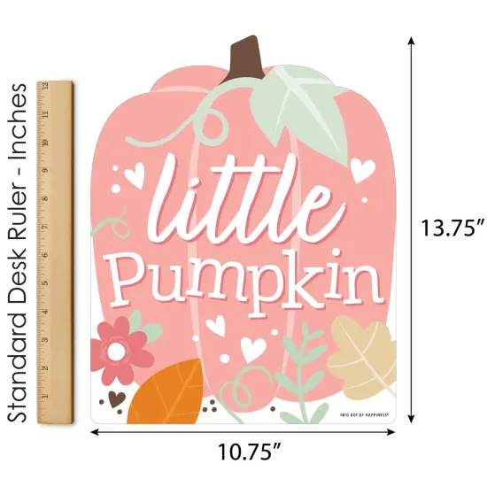 Big Dot of Happiness Girl Little Pumpkin - Outdoor Lawn Sign - Fall Birthday Party or Baby Shower Yard Sign - 1 Piece {6}