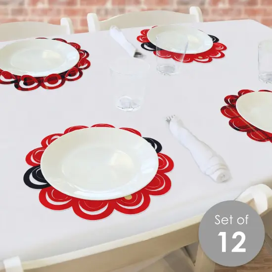 Big Dot of Happiness Jolly Santa Claus - Christmas Party Round Table Decorations - Paper Chargers - Place Setting For 12 {3}