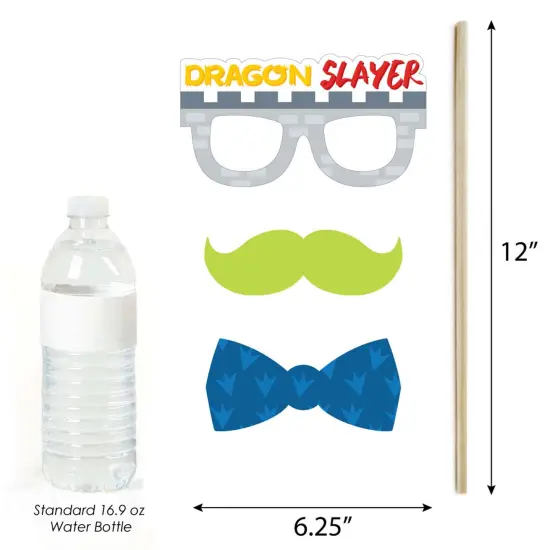 Big Dot of Happiness Calling All Knights and Dragons - Medieval Party or Birthday Party Photo Booth Props Kit - 20 Count {6}