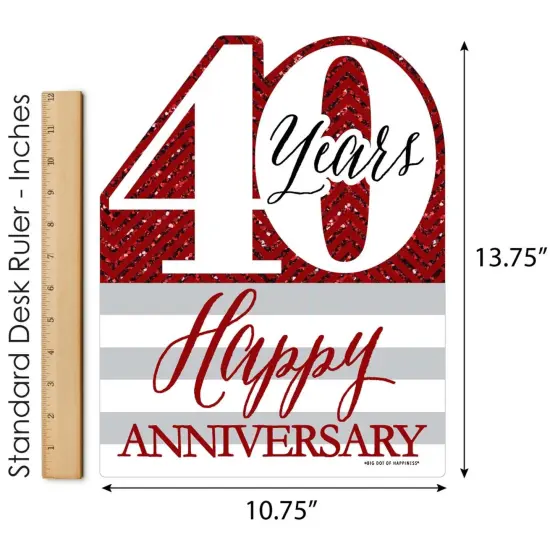 Big Dot of Happiness We Still Do - 40th Wedding Anniversary - Outdoor Lawn Sign - Anniversary Party Yard Sign - 1 Piece {6}