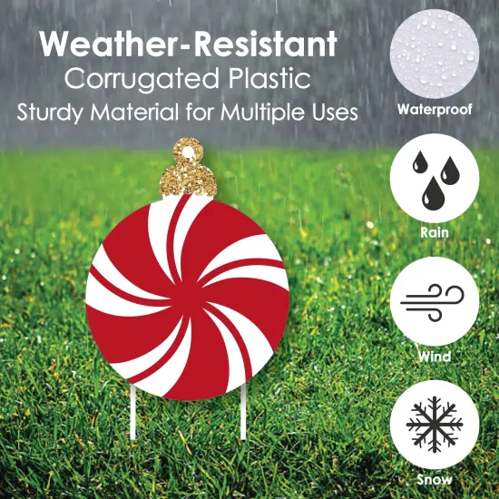 Big Dot of Happiness Ornaments - Yard Sign and Outdoor Lawn Decorations - Holiday and Christmas Party Yard Signs - Set of 8 {4}