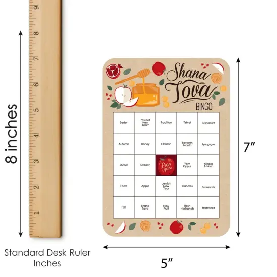 Big Dot of Happiness Rosh Hashanah - Bingo Cards and Markers - New Year Bingo Game - Set of 18 {6}