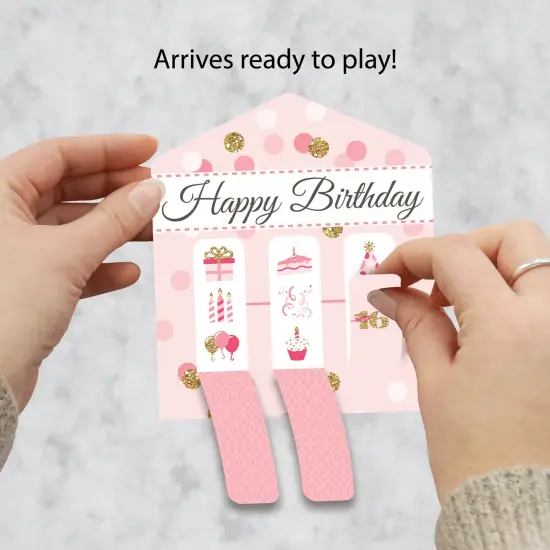 Big Dot of Happiness Sweet 16 - 16th Birthday Party Game Pickle Cards - Pull Tabs 3-in-a-Row - Set of 12 {3}