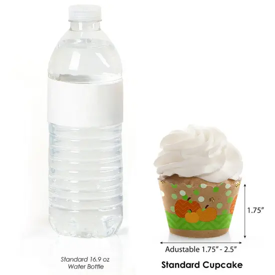 Big Dot of Happiness Pumpkin Patch - Fall, Halloween or Thanksgiving Party Decorations - Party Cupcake Wrappers - Set of 12 {4}