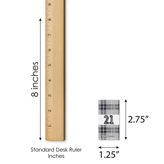 Big Dot of Happiness Finally 21 - Mini Candy Bar Wrapper Stickers - 21st Birthday Party Small Favors - 40 Count {6}