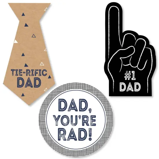 Big Dot of Happiness My Dad is Rad - Father's Day DIY Shaped Party Cut-Outs - 24 Count {1}